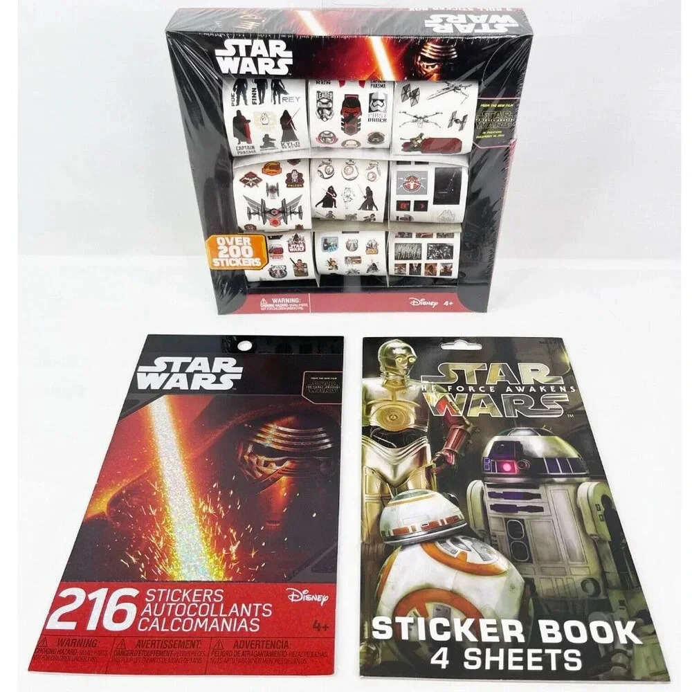 Lot of Star Wars Sticker Books and Rolls 200 Stickers Brand